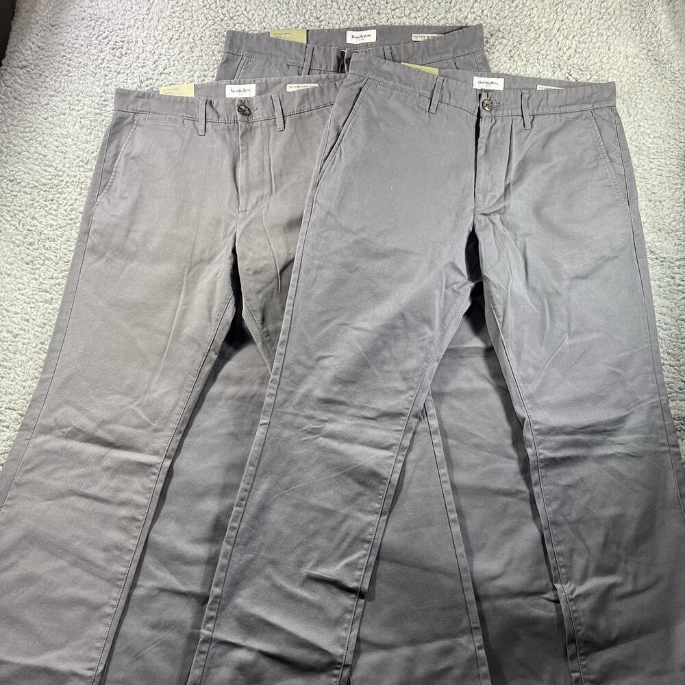 Lot of 3 Goodfellow & Co Men's The Every Wear Slim Chino Pants Gray 34x34 NWT